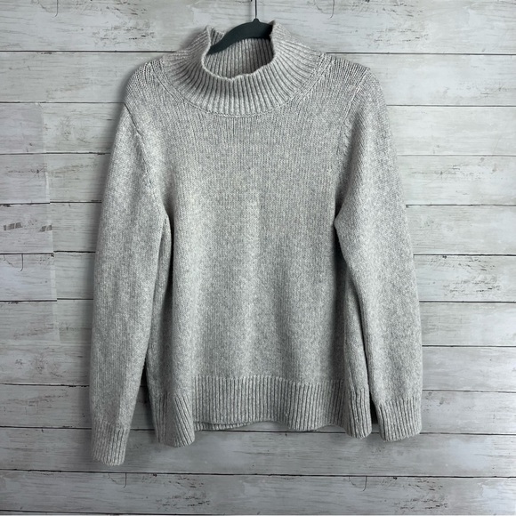 Ann Taylor Sweaters - Ann Taylor Grey Mock Neck Sweater